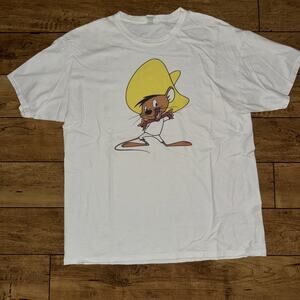 Speedy Gonzales T-Shirt White Large 21x27 Vintage Looney Tunes